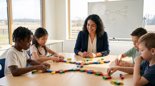 Kinderen die samen werken in een klaslokaal op de basisschool
